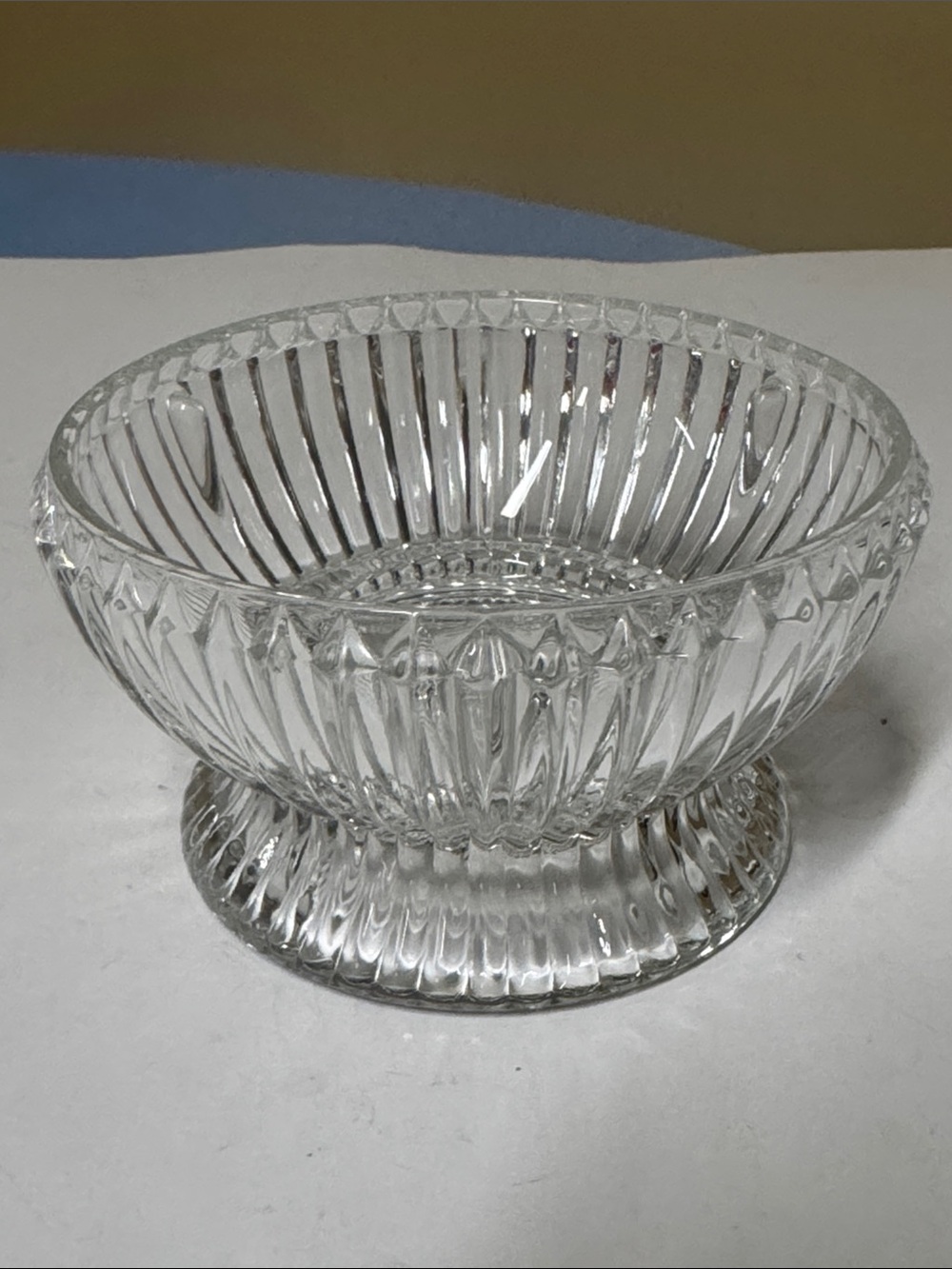 Fairy Lamp Homco Clear Ribbed "Princess Lite" BOTTOM ONLY 4” diameter